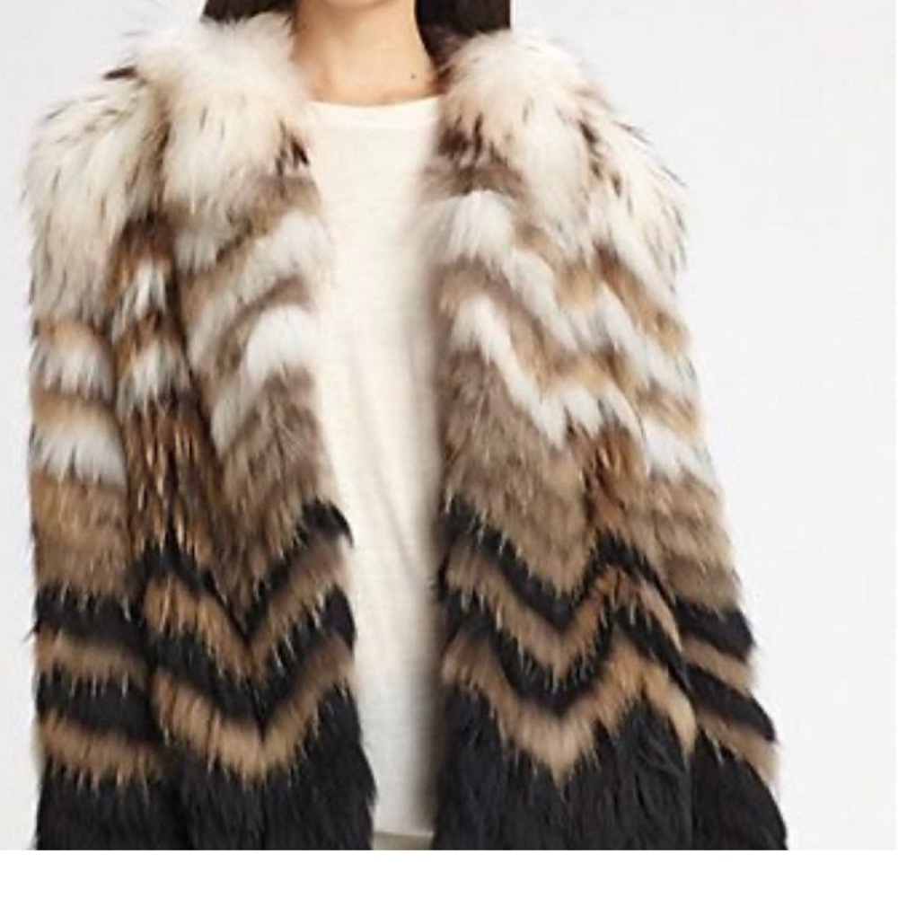 Theory fur coat - multi color
